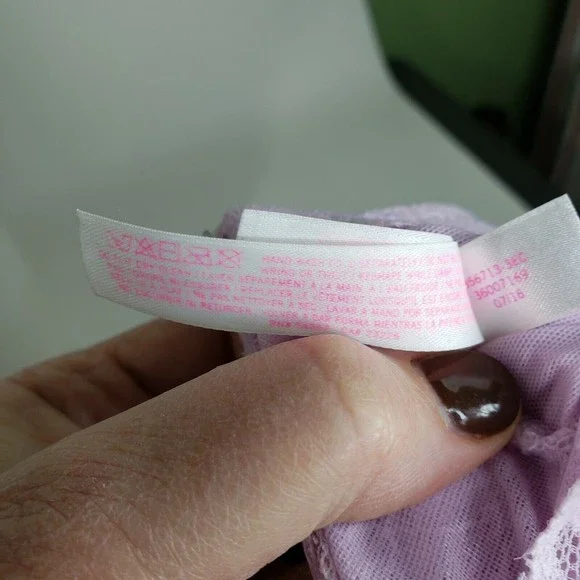 Victoria's Secret PINK Lavender Wildflower Lace High Neck Push Up Bralette S-DD - Picture 7 of 8